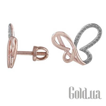 Серьги-гвоздики Золотые серьги с бриллиантами