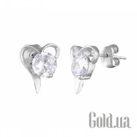 Серьги-гвоздики Серебряные серьги с куб. циркониями