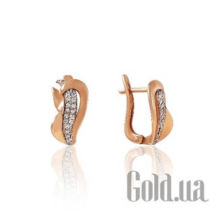 Серьги Золотые серьги с куб. циркониями