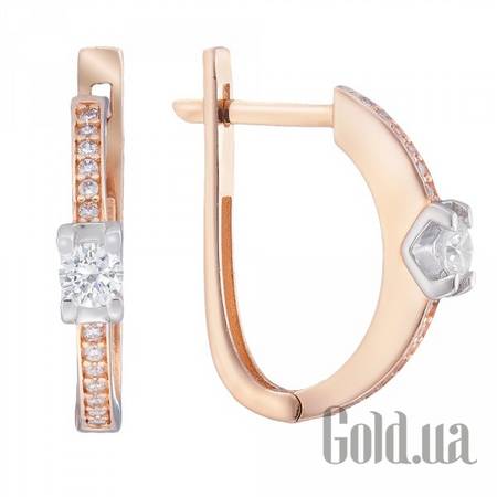 Серьги Золотые серьги с куб. циркониями