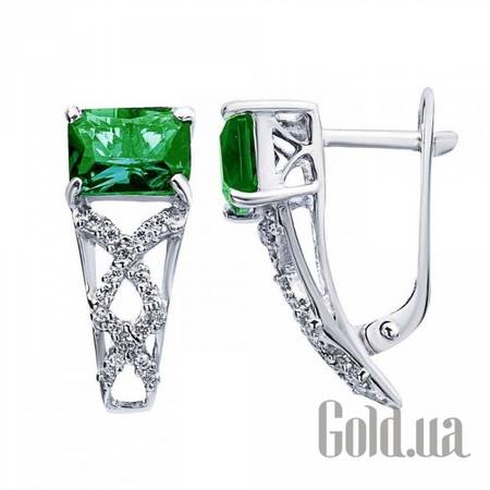 Серьги Серебряные серьги с куб. циркониями