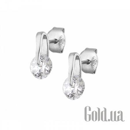 Серьги-гвоздики Серебряные серьги с куб. циркониями