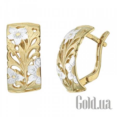 Серьги Серебряные серьги в позолоте