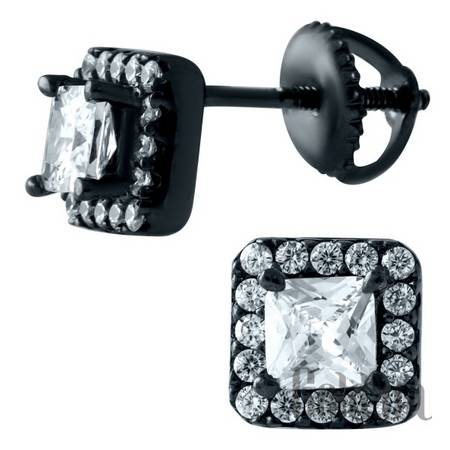 Серьги-гвоздики Серебряные серьги с куб. циркониями