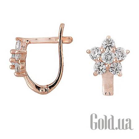 Серьги Золотые серьги с куб. циркониями