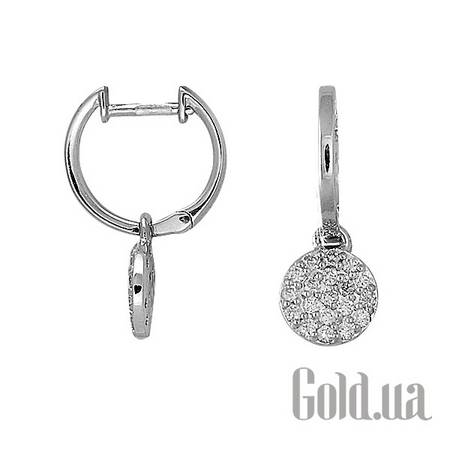 Серьги-кольца Золотые серьги с бриллиантами