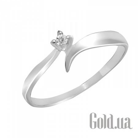 Кольцо Золотое кольцо с бриллиантом, 17.5