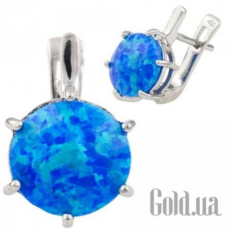 Серьги Серебряные серьги с опалами