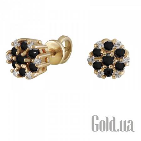Серьги-гвоздики Золотые серьги с бриллиантами