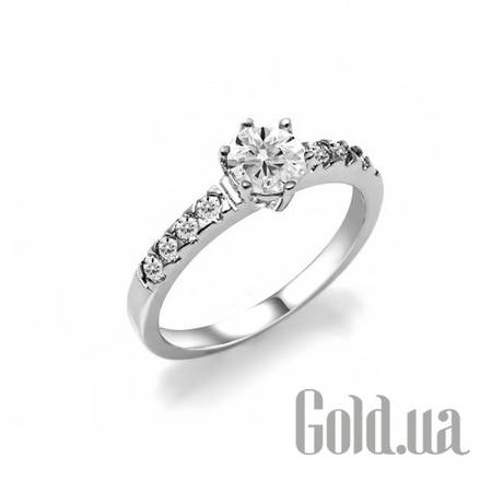 Кольцо Серебряное кольцо с куб. циркониями, 15.5