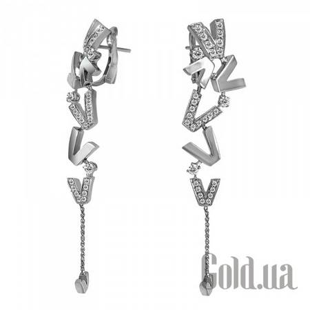 Серьги с подвесками Золотые серьги с бриллиантами