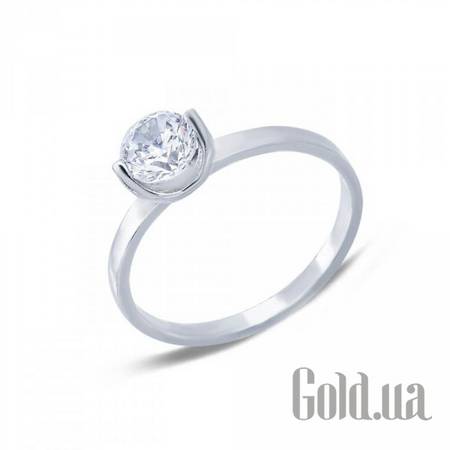 Кольцо Серебряное кольцо с куб.цирконием, 17.5