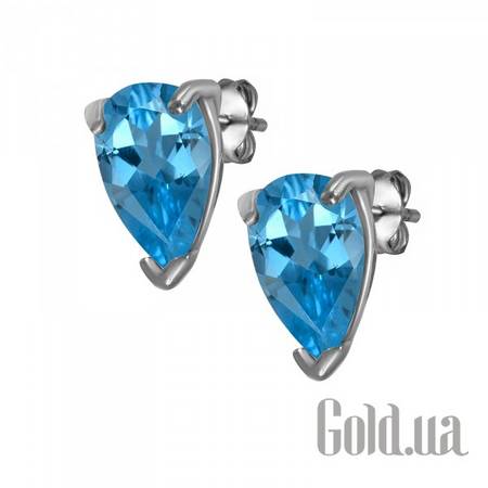 Серьги-гвоздики Серебряные серьги с куб. циркониями