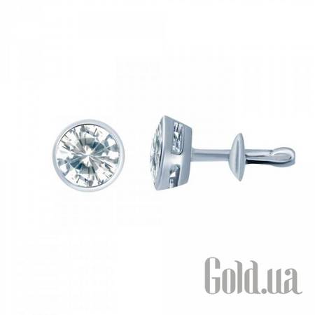 Серьги-гвоздики Серебряные серьги с куб. циркониями