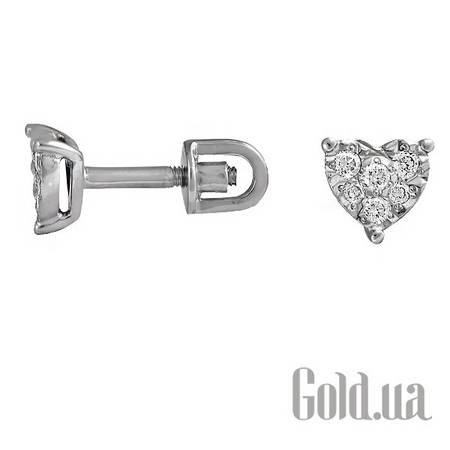 Серьги-гвоздики Золотые серьги с бриллиантами