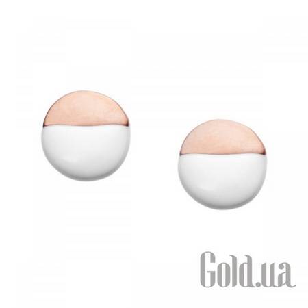 Пусеты (гвоздики) Стальные серьги в позолоте