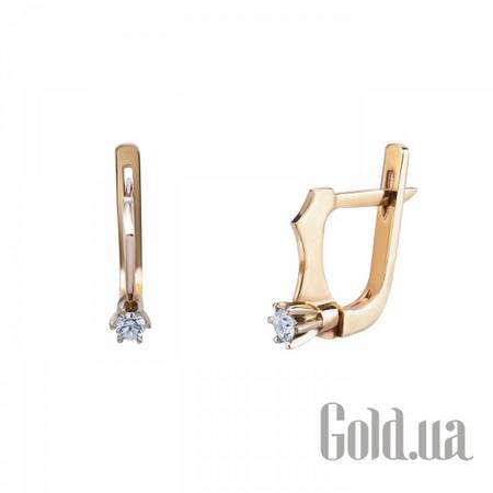 Серьги Золотые серьги с бриллиантами
