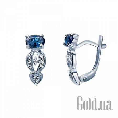 Серьги Серебряные серьги с куб. циркониями