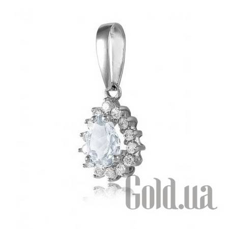 Женский кулон Золотой кулон с циркониями Swarovski Zirconia