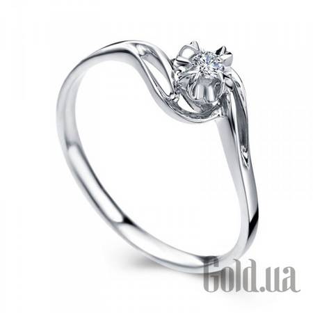 Кольцо Золотое кольцо с бриллиантом, 17.5