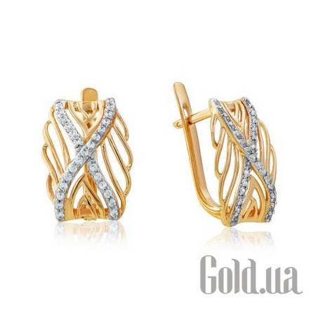 Серьги Золотые серьги с куб. циркониями