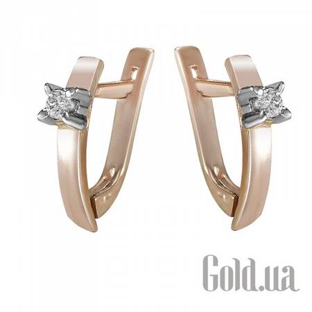 Серьги Золотые серьги с бриллиантами