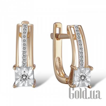 Серьги Золотые серьги с бриллиантами