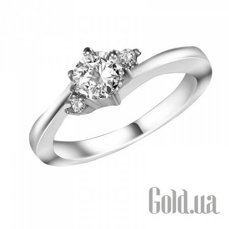 Кольцо Серебряное кольцо с куб. циркониями, 17.5