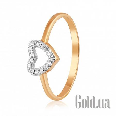 Кольцо Золотое кольцо с куб. циркониями, 16.5