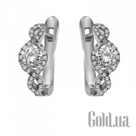 Серьги Серебряные серьги с куб. циркониями