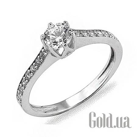 Кольцо Золотое кольцо с куб. циркониями, 17