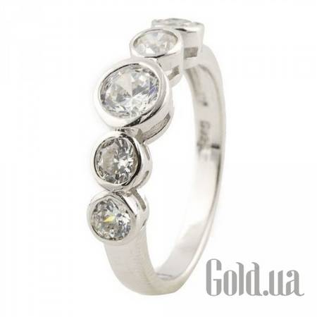 Кольцо Серебряное кольцо с куб. циркониями, 16.5