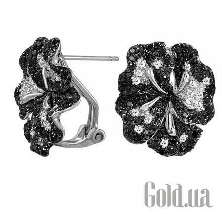 Серьги Золотые серьги с бриллиантами