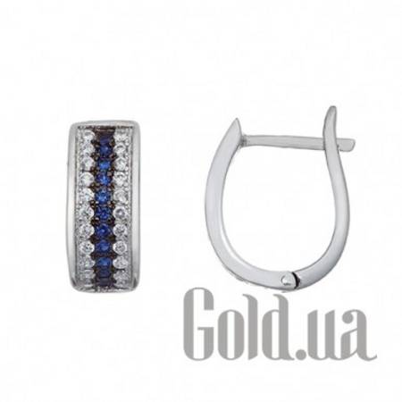 Серьги Серебряные серьги с куб. циркониями