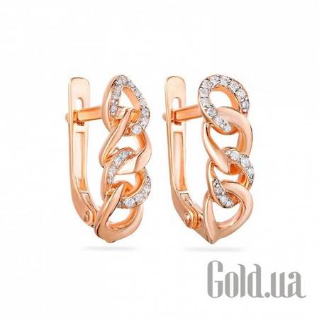 Серьги Золотые серьги с куб. циркониями