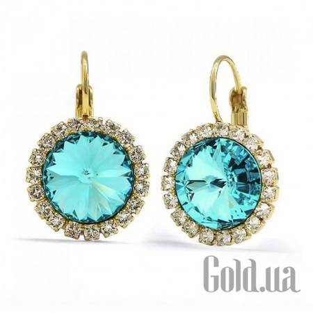 Серьги Серьги с кристаллами Swarovski в позолоте