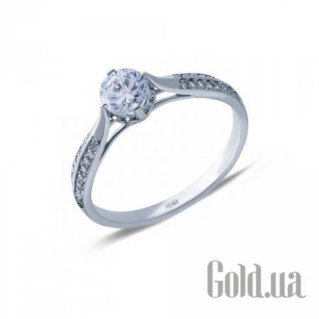 Кольцо Серебряное кольцо с куб. циркониями, 17