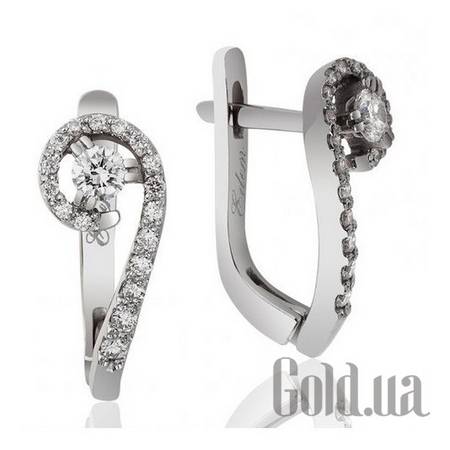 Серьги Золотые серьги с бриллиантами