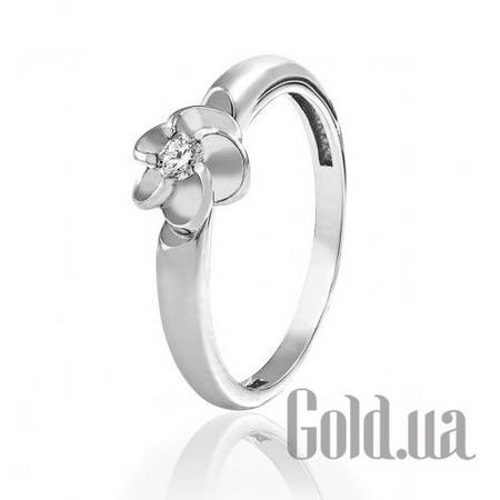 Кольцо Золотое кольцо с бриллиантом, 17.5