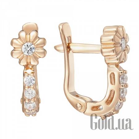 Серьги Золотые серьги с куб. циркониями