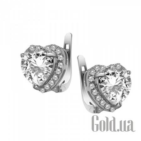 Серьги Серебряные серьги с куб. циркониями