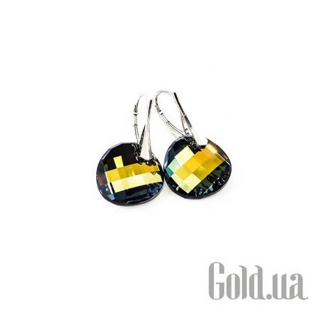 Серьги Серебряные серьги с кристаллами Swarovski