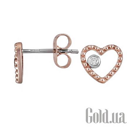 Серьги-гвоздики Золотые серьги с бриллиантами