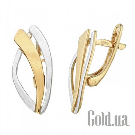 Серьги Серебряные серьги в позолоте