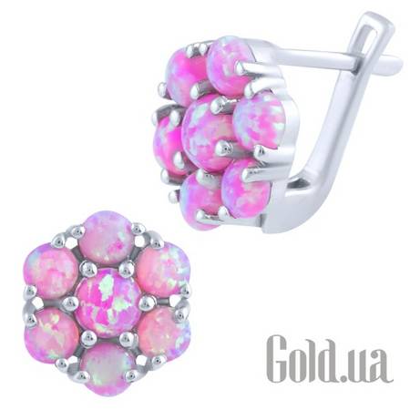 Серьги Серебряные серьги с опалами