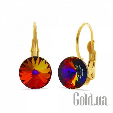 Серьги Серьги с кристаллами Swarovski в позолоте