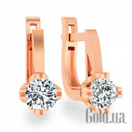 Серьги Золотые серьги с куб. циркониями