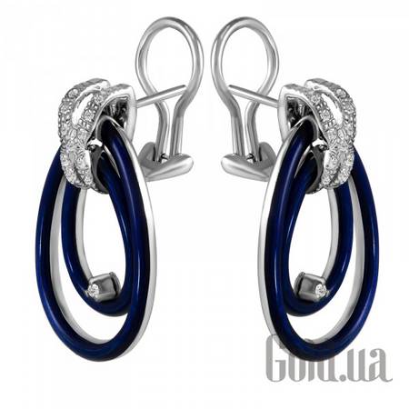 Серьги Золотые серьги с бриллиантами