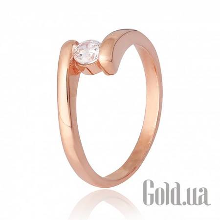 Кольцо Silvex925 Серебряное кольцо с куб. цирконием в позолоте, 16