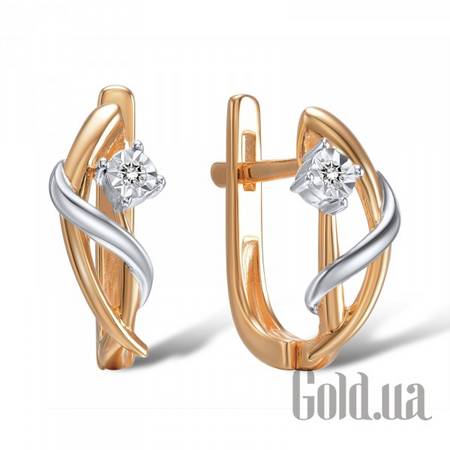 Серьги Золотые серьги с бриллиантами